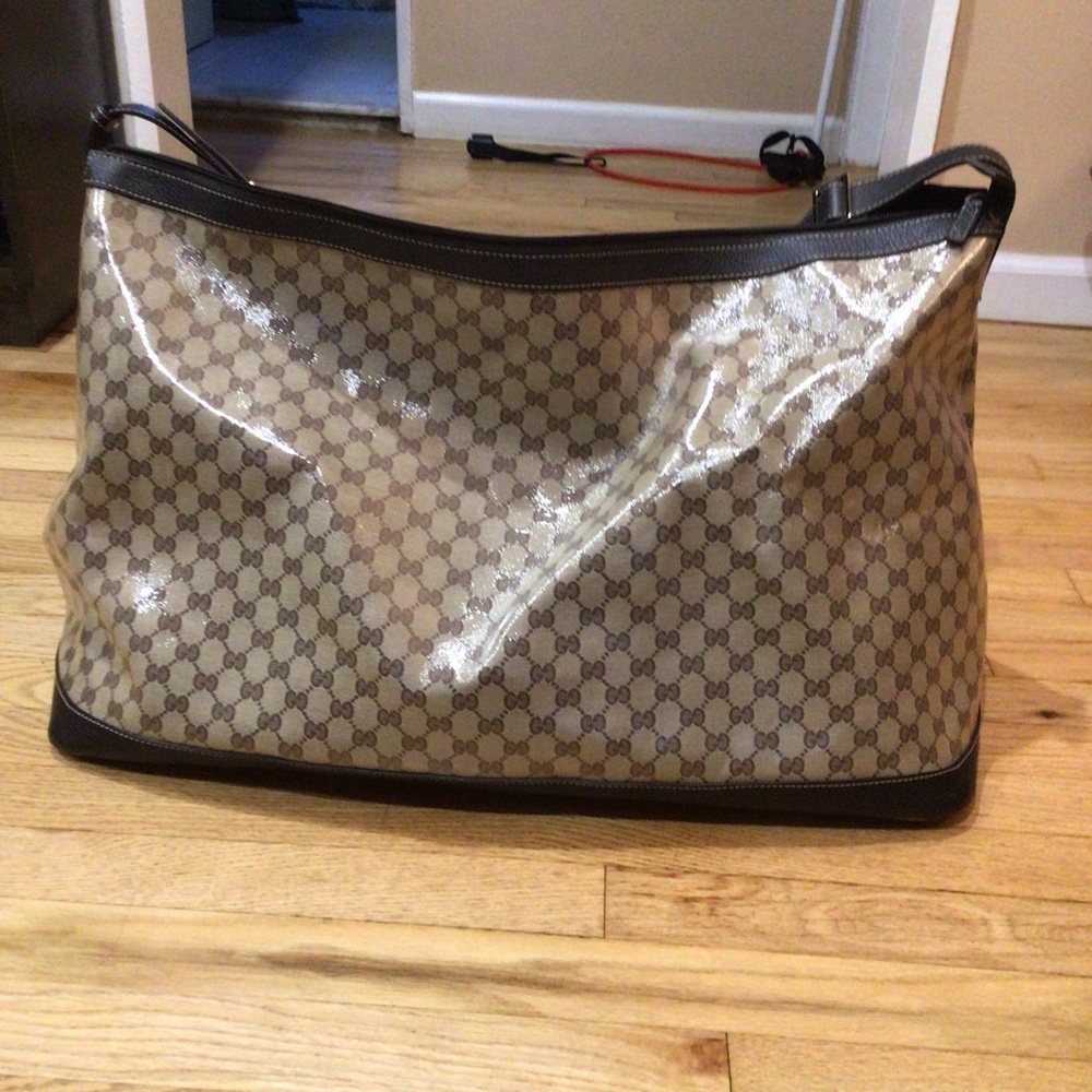 Authentic Gucci XL GG Web Monogram Weekender